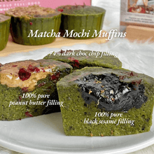 Load image into Gallery viewer, Vegan Matcha x Jasmine Tea MIX Mochi Muffin Box (Seasonal, Refined Sugar Free)