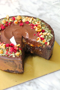 Vegan Dark Chocolate x Hazelnut Butter Mochi Cake (GF option, Vegan, Refined Sugar Free)