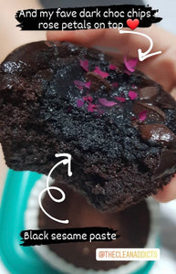 Vegan Black Sesame x Dark Choc Mix Mochi Muffins (Gluten free, Vegan, RSF), The Clean Addicts