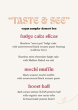 Load image into Gallery viewer, 17/10 - Taste &amp; See | Seasonal Sampler Box (Vegan, Refined Sugar Free)