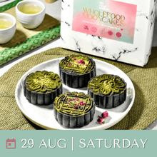 Load image into Gallery viewer, 29/8/26 Preorder - Box of 4 Vegan Wholefood Mooncakes (Gluten Free option, Oil Free)