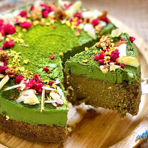 Vegan Double Matcha Flourless Vegan Fudge Cake (Diabetic Friendly)