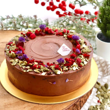 Load image into Gallery viewer, vegan chocolate cake healthy mochi rum christmas delivery singapore eggless
