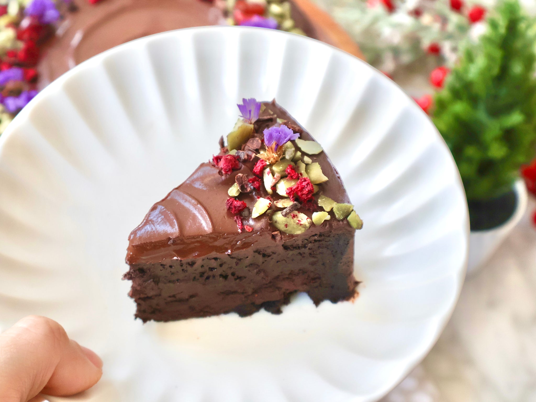 Vegan Double Chocolate x Rum Ganache Mochi Cake (Vegan, Gluten Free Op