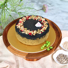 Load image into Gallery viewer, Flourless "Sweet Pea" x Black Sesame Wholefoods Fudge Cake (Vegan, Diabetic Friendly, Nut Free)