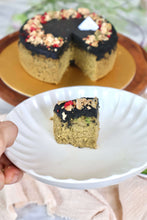 Load image into Gallery viewer, Flourless "Sweet Pea" x Black Sesame Wholefoods Fudge Cake (Vegan, Diabetic Friendly, Nut Free)