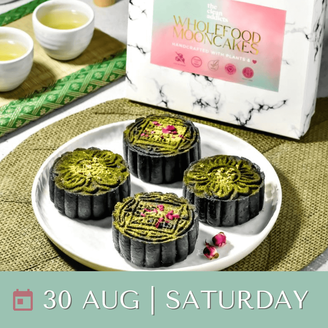 30/8/25 Preorder - Box of 4 Vegan Wholefood Mooncakes (Gluten Free option, Oil Free)