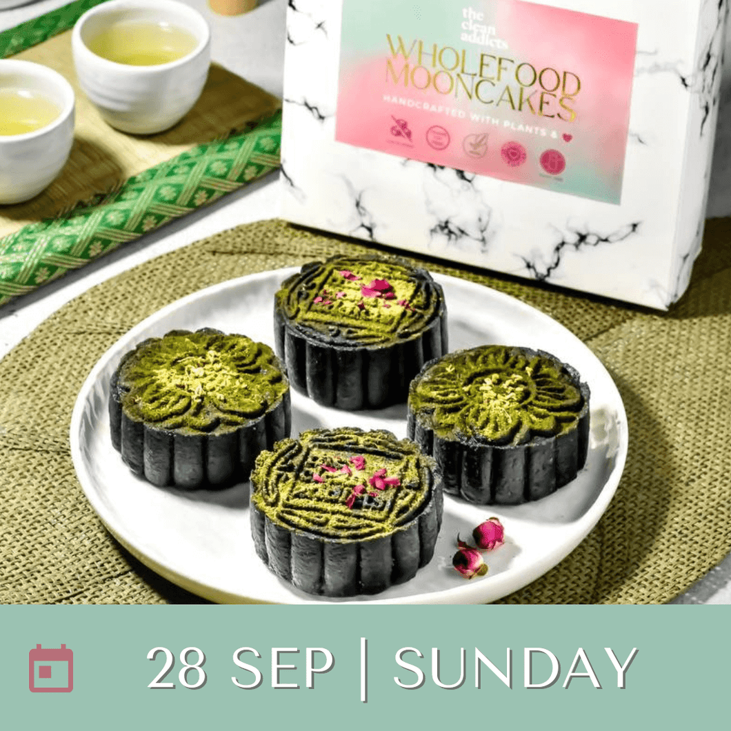 28/9/25 Preorder - Box of 4 Vegan Wholefood Mooncakes (Gluten Free option, Oil Free)