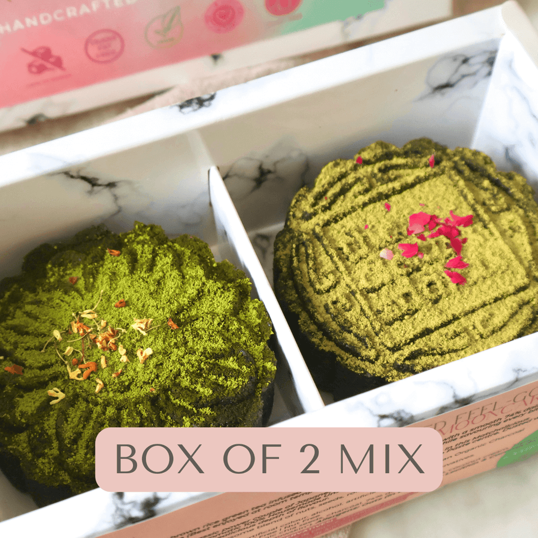 Vegan Wholefood Mooncakes - Box of 2 MIX Flavour (Oil Free, Nut Free)