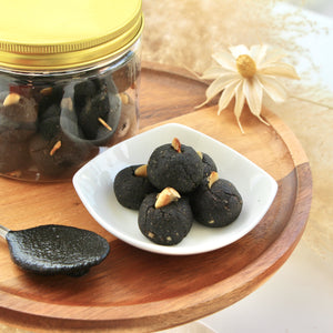 Vegan Flourless Black Sesame Cookies (Gluten Free, Diabetic Friendly, Nut Free)
