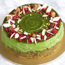 Load image into Gallery viewer, double matcha vegan cake the clean addicts diabetic friendly