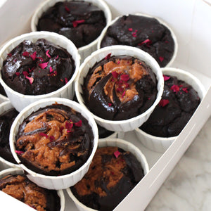 Vegan Assorted Signature Chocolate Mochi Muffin Box (Gluten Free Option Available, Refined Sugar Free)