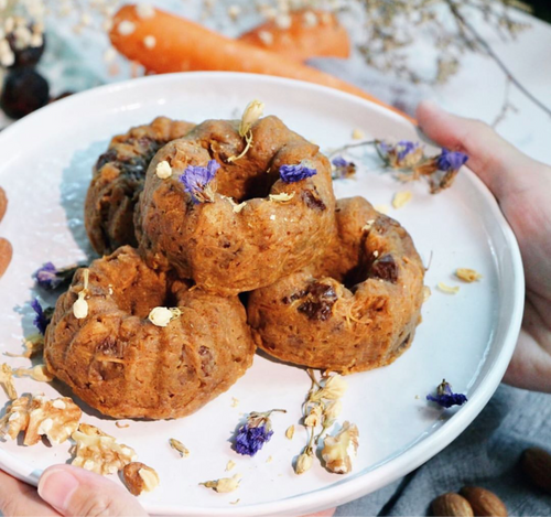 Wholesome Vegan Carrot Bundt Cake - Box of 4 (Eggless, Dairy Free, Gluten Free Option Available)